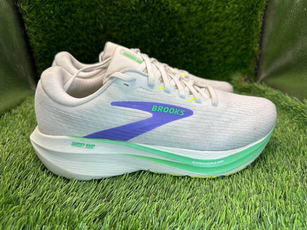 Brooks Ghost Amp 1204861D045 Athletic Sneaker Women's 8.5D Gray Knit Gym Running